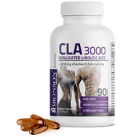 Thumbnail for Bronson CLA 3000 Extra High Potency Supports Healthy Weight Management Lean Muscle Mass Non-Stimulating Conjugated Linoleic Acid, 90 Softgels