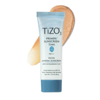 Thumbnail for TiZO3 Facial Mineral Sunscreen and Primer, Tinted Broad Spectrum SPF 40 with Antioxidants, Sheer matte finish, Fragrance-Free, Oil-Free, Dermatologist-recommended, PA+++ 1.75 oz