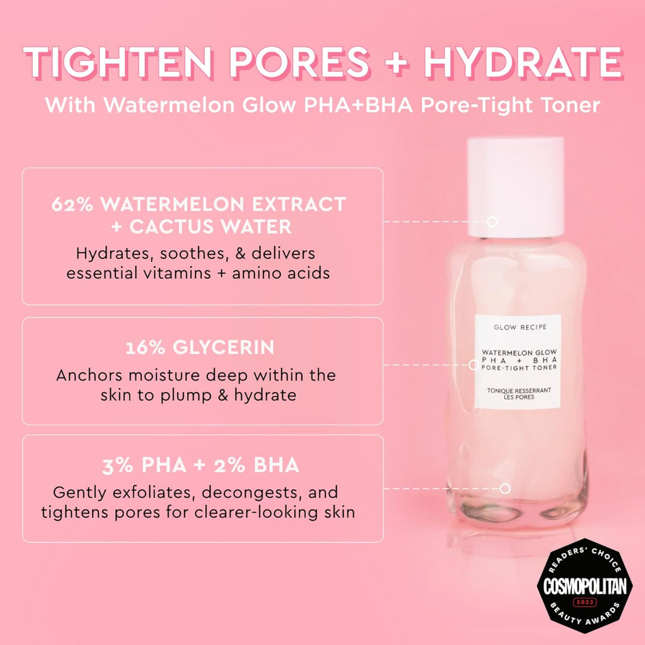 Glow Recipe Watermelon Glow PHA + BHA Pore Tight Face Toner