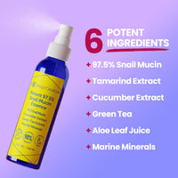 Thumbnail for SeoulCeuticals Korean Face Mist 97.5% Snail Mucin Essence - K Beauty Skincare Facial Spray - Cucumber Extract + Marine Minerals + Green Tea + Aloe 4oz