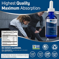 Thumbnail for Trace Minerals Ionic Potassium - Liquid Potassium Supplement for Healthy Brain & Muscle Function - Nerve Support - Easy Absorption - Vegan - Non-GMO - Unflavored - 2 fl oz (32 Servings)
