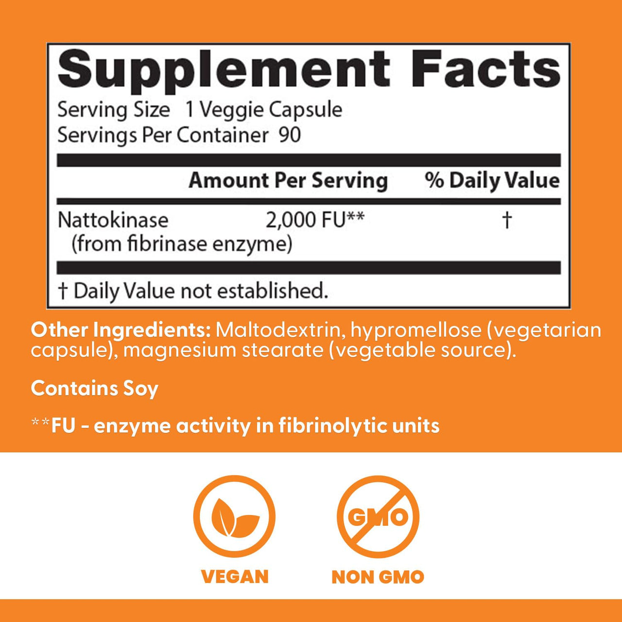 Doctor's Best Nattokinase 2000 FU Supplement for Men & Women - Supports Blood Flow, Heart Health, & Healthy Circulation, Nattokinase Enzyme Sourced from Japanese Natto, Capsule Form - 90 Veg Caps