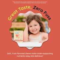 Thumbnail for CHILDLIFE ESSENTIALS Omega-3 DHA + Choline SoftChew Gummies for Kids - Omega 3 & DHA Gummies with Choline, Fish Oil for Babies, Toddlers & Children - Natural Passion Fruit, 27 Tablets