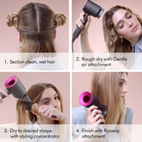 Thumbnail for Dyson Supersonic™ Hair Dryer, No Heat Damage, 5 attachments with Diffuser & Styling Concentrator, Precision Styling Blow Dryer, All Hair Types