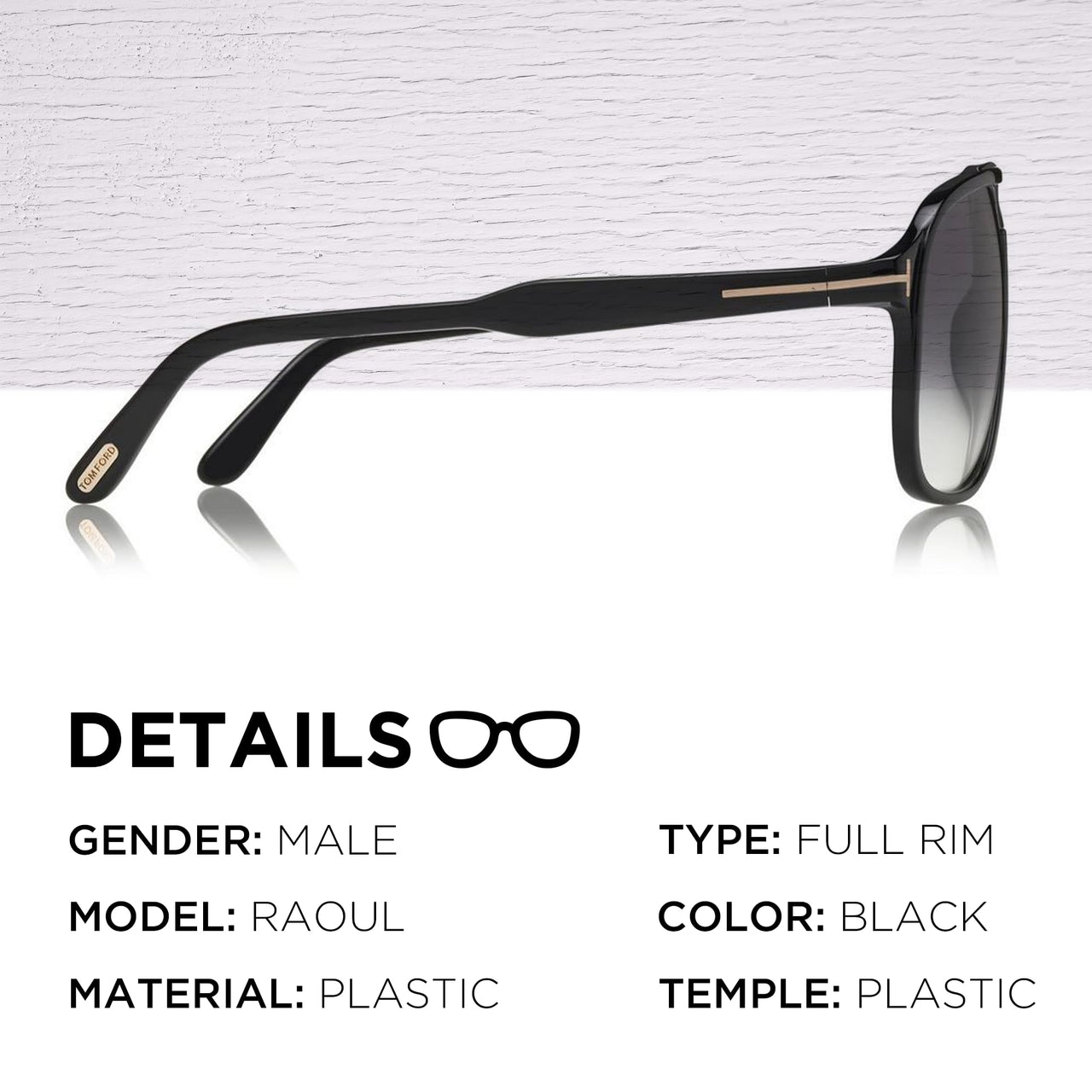 Tom Ford FT0753 RAOUL Navigator Shape Sunglasses With Luxury Eyewear Kit