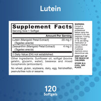Thumbnail for Jarrow Formulas Lutein 20 mg - 120 Softgels - Clinically Documented Eye Health & Support - With Zeaxanthin - 120 Servings