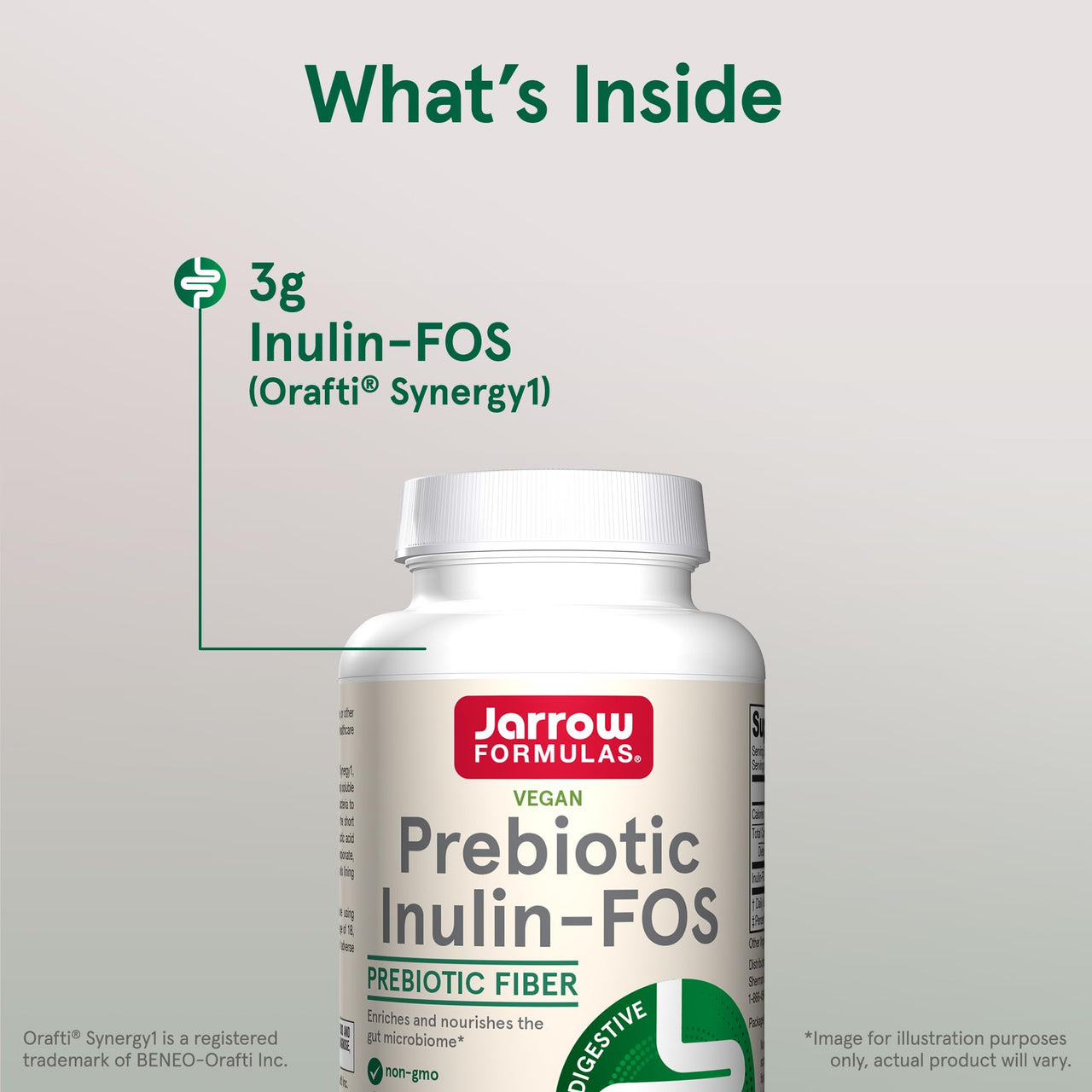Jarrow Formulas® Prebiotic Inulin FOS Prebiotic Fiber Supplement, 6.3 Oz, Prebiotics for Gut Health and Digestive Support, Approx. 47 Servings