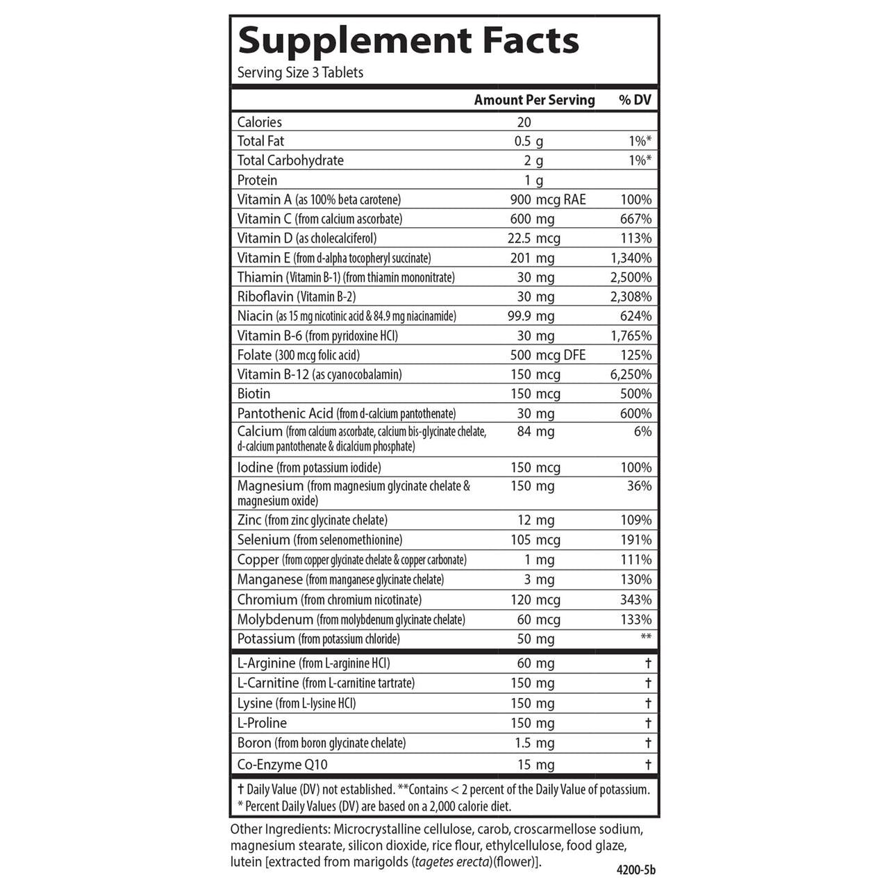 Carlson - Cardio Complete, Advanced Multivitamin, Heart Health, Circulatory Support, 90 Tablets