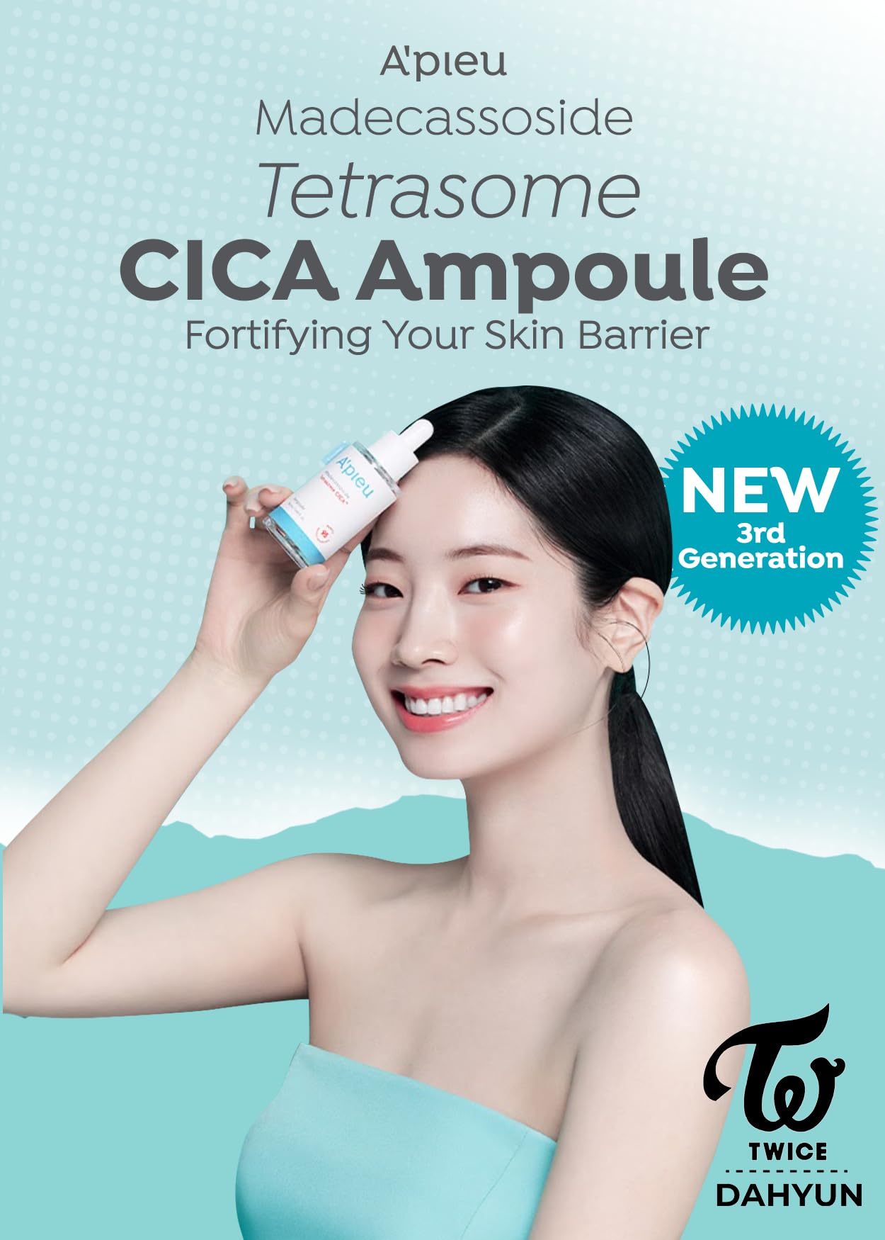 A'pieu Madecassoside Tetrasome Cica Face Serum Ampoule 1.69 Fl oz / 50ml - Upgraded Madecassoside Ampoule, Enhanced Skin Protection, Tetrasome Technology, Smooth Application, 3x Faster Absorption