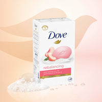 Thumbnail for Dove Beauty Bar Soap Rebalancing White Peach & Rice Milk 6 Count for a Nourished and Moisturized Skin, with ¼ Moisturizing Cream Plant-Based Formula, 3.75 oz