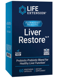 Thumbnail for Life Extension FLORASSIST® Liver Restore™, Liver Health probiotics, prebiotics, Liver Support, Healthy Liver enzymes, Gluten-Free, Non-GMO, Vegetarian, 60 Capsules