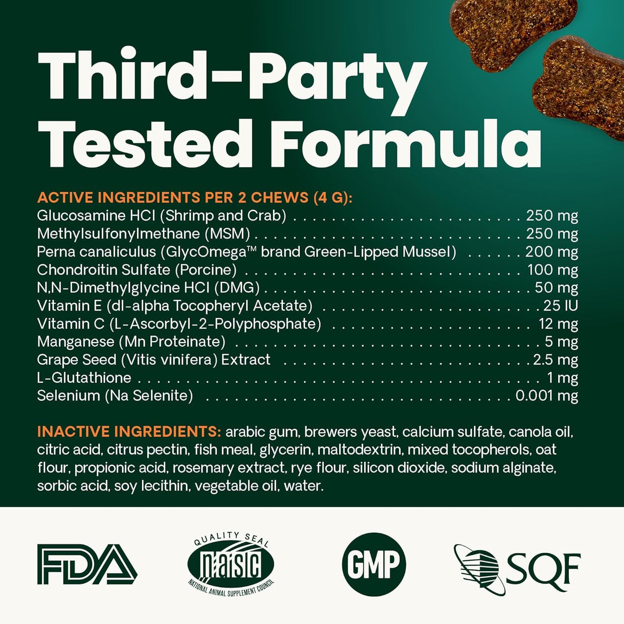 VetriScience Ultimate Strength Healthy Hip & Joint Chews, GlycoFlex Glucosamine, Chondroitin and Green-Lipped Mussel Joint Supplement for Cats, Soothe Joint Discomfort, Fish, 30 Count