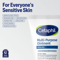 Thumbnail for Cetaphil Healing Ointment, 3 oz, For Dry, Chapped, Irritated Skin, Heals and Protects, Soothes Cracked Hands and Chapped Lips, Hypoallergenic, Fragrance Free