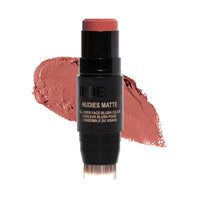 Thumbnail for Nudestix Nudies Blush Stick – 3-in-1 Cream Blush for Cheeks, Eyes & Lips with Built-In Brush | Soft Matte Finish for a Natural Flush | Clean, Vegan & Travel-Friendly Makeup (Body Language)