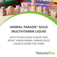Thumbnail for NaturesPlus Animal Parade Gold Children's Liquid Multivitamin, 16 fl oz - Natural Tropical Berry Flavor - Immune Support Supplement - Gluten Free, Vegan - 32 Servings