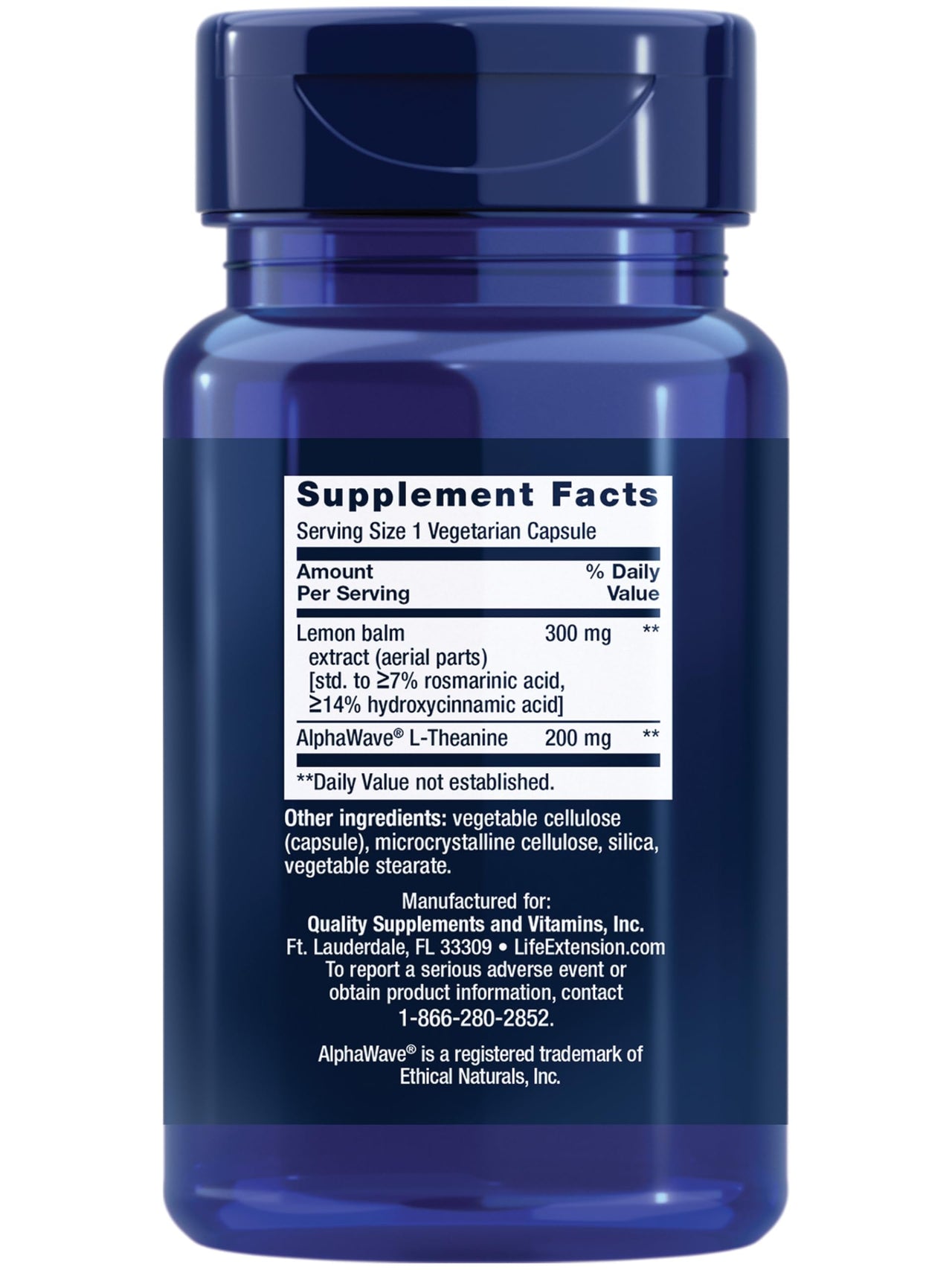 Life Extension Enhanced Stress Relief, Lemon Balm Extract, L-theanine, decompress with This Supplement for Stress, Gluten-Free, Non-GMO, Vegetarian, 30 Capsules