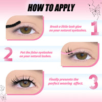 Thumbnail for Fyonas Lash Clusters Manga Eyelash Clusters Spiky Cluster Eyelash Extensions 80Pcs C Curl Individual Lashes Volume Anime Lash Clusters with Thin Band Cosplay Lashes DIY at Home (Cutey)