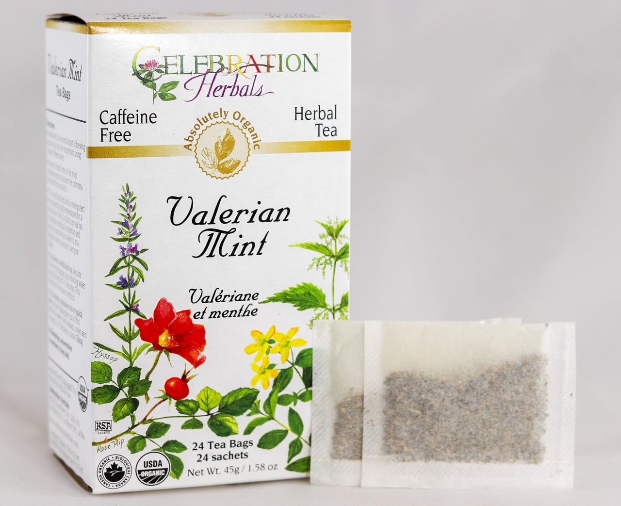 CELEBRATION HERBALS Organic Valerian Mint Tea, 24 CT