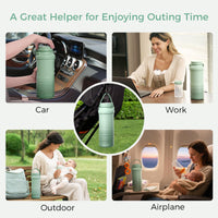 Thumbnail for Momcozy 22oz Portable Breast Milk Cooler for Outdoor, Life Saver with 360° Total Cooling for 24 Hours, Larger Capacity Travel Breastmilk Chiller with 2pcs Baby Bottles for Breastmilk Storage, Green