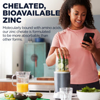 Thumbnail for KAL Zinc 50mg Amino Acid Chelate, Immune Support Supplement, Healthy Metabolism and Immune System Formula, Enhanced Absorption, Vegan, Gluten Free, 60-Day Money Back Guarantee, 90 Servings, 90 Tablets