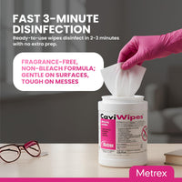 Thumbnail for CaviWipes Disinfectant Wipes – Surface Disinfecting Wipes for Professional Cleaning in Healthcare & Laboratory Settings – 160 Count per Canister, 12 Canisters/Case