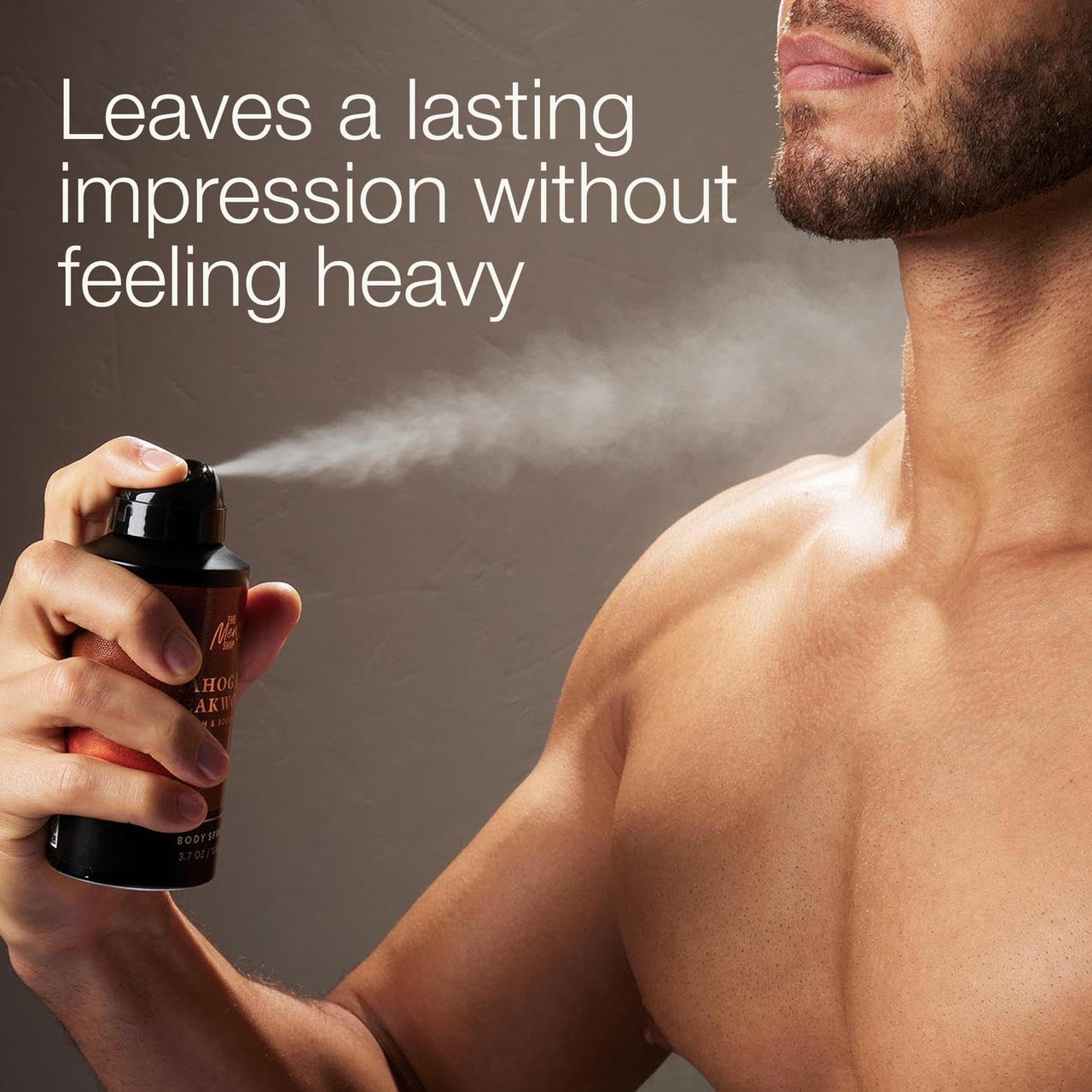Bath & Body Works Body Spray for Men, Mahogany Teakwood Scent, Men’s Spray with Long-Lasting Personal Fragrance, Warm Woodsy & Masculine Scent, 8 oz - 1 Pack