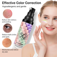Thumbnail for 3 In 1Primer for Face Before Makeup,Sunscreen Isolation Cream, SPF 50, One Step Color Corrector Face Primer, Blurs Imperfections Oil Control & Moisturizing Skin Tone Correcting,Radiance Skin