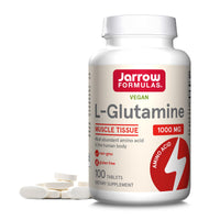 Thumbnail for Jarrow Formulas L-Glutamine 1000 mg, Dietary Supplement for Muscle Tissue, Multifunctional Amino Acid, Immune Support , 100 Easy-Solv Tablets, 50-100 Day Supply