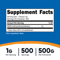 Thumbnail for Nutricost Pure MSM Powder 500 Grams (Methylsulfonylmethane)