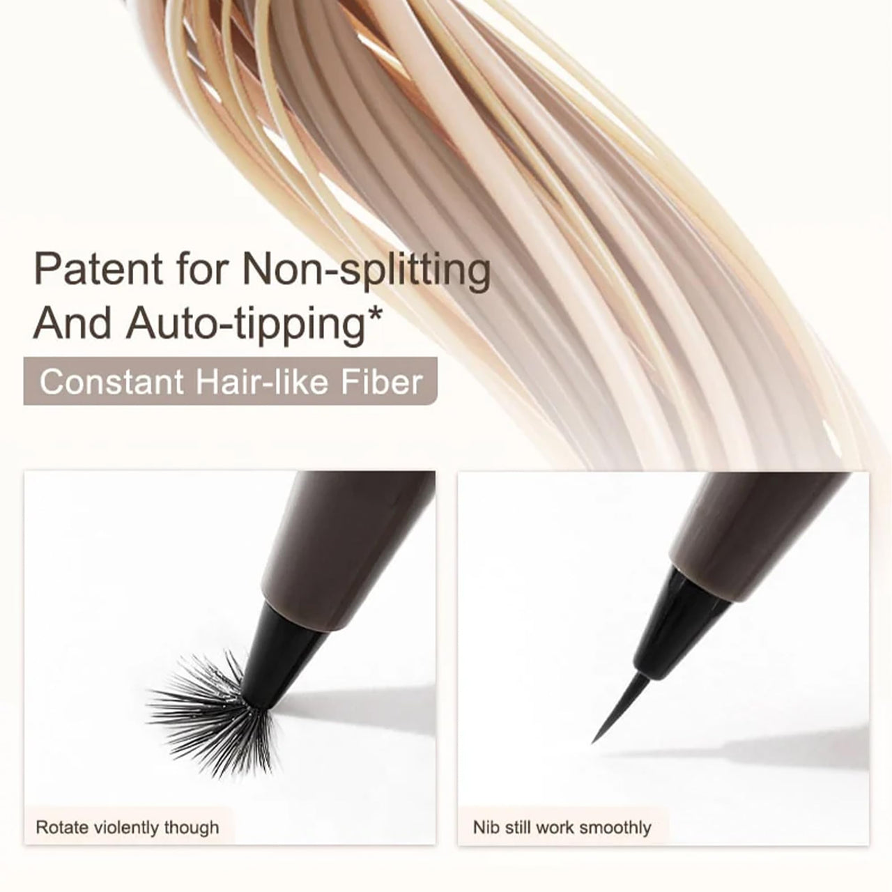 Judy Doll Liquid Eyeliner, Ultra Fine Liquid Eyeliner Waterproof with Smooth Strong Fibres, Smudge-proof, Longwearing, Smooth Eye Liners with Ultra-Fine Tip (#03 Medium Brown Upgrade)