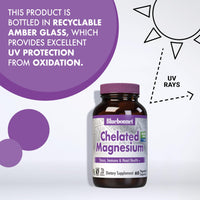 Thumbnail for Bluebonnet Nutrition Albion Chelated Magnesium Vegetable Capsule, 200 mg, Stress Relief, Vegan, Non GMO, Gluten Free, Soy Free, Milk Free, Kosher, 120 Vegetable Capsule, 2 Month Supply