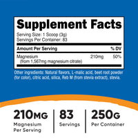 Thumbnail for Nutricost Magnesium Citrate Powder (Fruit Punch, 250 Gram)