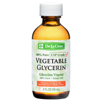 Thumbnail for De La Cruz Vegetable Glycerin, Glass Bottle, 100% Pure Liquid Glycerine USP Grade for Hair, Skin and DIY Projects, 2 FL. OZ.