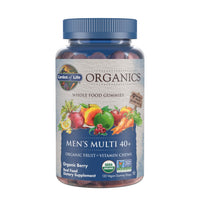 Thumbnail for Garden of Life Organics Men 40+ Gummy Vitamins - Berry - Certified Organic, Non-GMO, Vegan, Kosher Complete Multi - Methyl B12, C & D3 - Gluten, Soy & Dairy Free, 120 Real Fruit Gummies