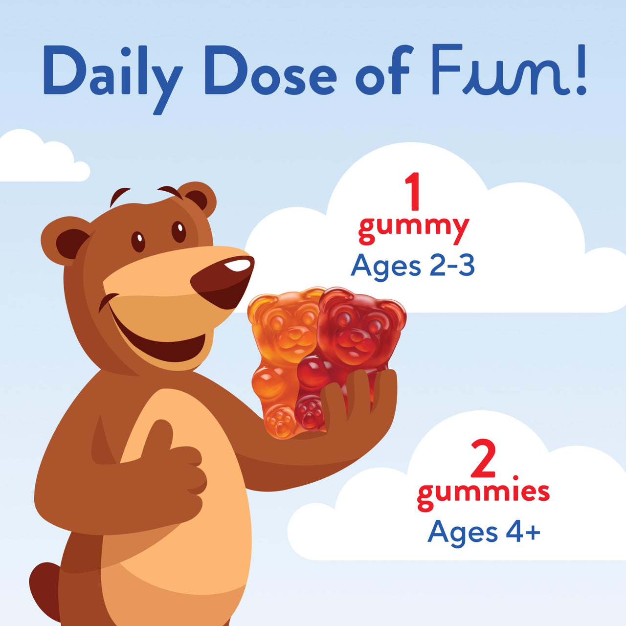 Lâ€™il Critters Gummy Vites Daily Gummy Multivitamin for Kids, Vitamin C, D3 for Immune Support Cherry, Strawberry, Orange, Pineapple and Blueberry Flavors, 70 Count Gummies