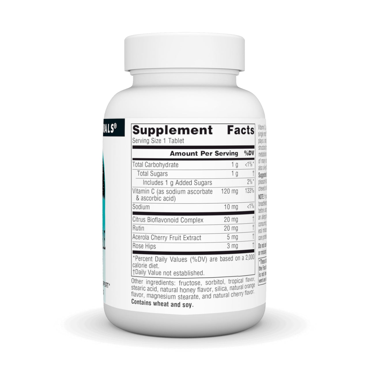 Source Naturals Chewable C, Acerola Cherry, Antioxidant Immune Support* - 120mg - 100 Fruit Flavored Tablets