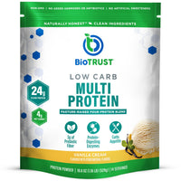Thumbnail for BioTrust Low Carb Protein Powder - Natural and Delicious Whey & Casein Blend from Grass-Fed Hormone Free Cows - Non GMO, Soy Free, Gluten Free, Hormone Free (Vanilla)