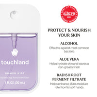 Thumbnail for Touchland Power Mist Hydrating Hand Sanitizer Spray, BLOSSOM 5 Set (Lavender, Vanilla, Rainwater, Peach, Applelicious), 1 FL. OZ. Travel Size (Set of 5)