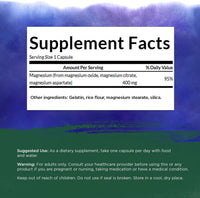 Thumbnail for Swanson Triple Magnesium Complex - 400mg Supplement for Optimal Bone Health and Absorption - Citrate, Oxide, and Aspartate - Triple Magnesium Supplement (300 Capsules)