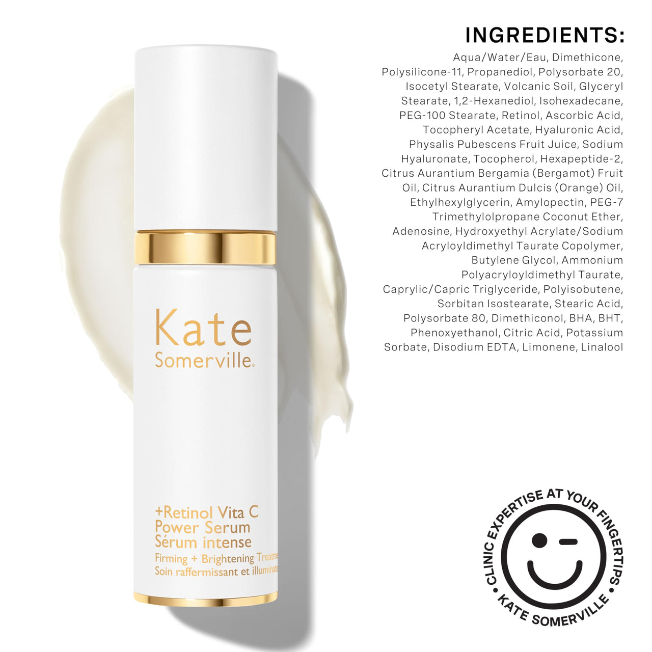 Kate Somerville Retinol Vita C Power Serum – Anti-Aging Skin Firming Treatment Clinically Proven to Brighten and Smooth Lines & Wrinkles, 1 Fl Oz