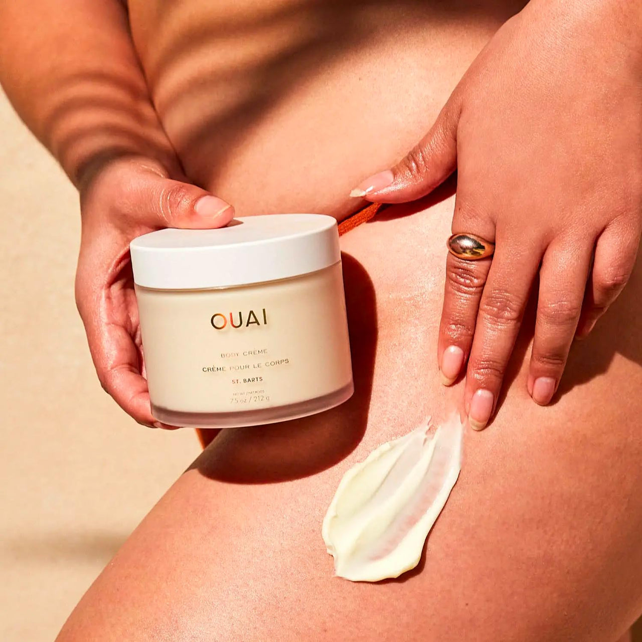 OUAI Body Cream, St. Barts - Hydrating Whipped Body Cream with Cupuaçu Butter, Coconut Oil and Squalane - Softens Skin and Delivers Healthy-Looking Glow - Sulfate-Free Skin Care (7.5 Oz)