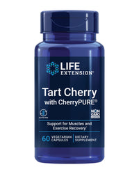 Thumbnail for Life Extension Tart Cherry with CherryPURE®, anthocyanins, oxidative Stress, Muscle Recovery, Exercise Support, Muscle Comfort, Vegetarian, Gluten-Free, Non-GMO, 60 Capsules