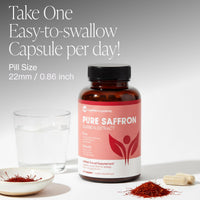 Thumbnail for Saffron Supplements - 100% Pure Saffron Extract Capsules - Boost Energy & Mood, Support Eye & Heart Health
