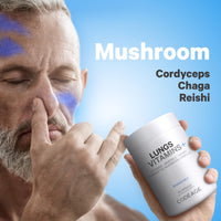 Thumbnail for Codeage Lungs Vitamins, A, C, D, E, B6, Milk Thistle Lung Supplement, Zinc & Magnesium, Cordyceps, Reishi, Chaga, Poria, Tylophora, Ginger, Peppermint Leaf Organic Herb Cleanse - Non-GMO - 90 Capsules