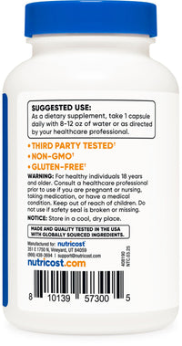 Thumbnail for Nutricost Zinc Picolinate 50mg, 240 Vegetarian Capsules - Gluten Free and Non-GMO (240 Caps)