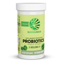 Thumbnail for Sunwarrior Probiotics Soil-based Vegan Capsules | 10 billion CFU for Digestion Soy Free Gluten Free Dairy Free | 30 CT