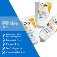 Thumbnail for CeraVe Hydrating Mineral Sunscreen SPF 30 with Sheer Tint, Tinted Mineral Sunscreen with Zinc Oxide & Titanium Dioxide, Blends Seamlessly For Healthy Glow, Light, 1.7 Oz