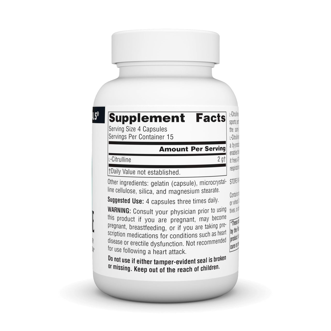 Source Naturals L-Citrulline - Supports Exercise Recovery, Energy and Detoxification*, 500 mg - 60 Capsules