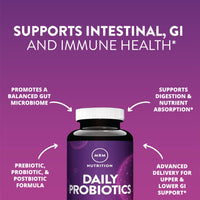 Thumbnail for MRM Nutrition Daily Probiotics - Supports Intestinal, GI, & Immune Health for Women & Men, Prebiotic, Probiotic, & Postbiotic Supplement, 5 Billion Cells & 16 Different Strains, Vegan - 30 Servings