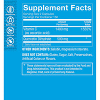Thumbnail for The Vitamin Shoppe Quercetin + Vitamin C, Citrus Free, Antioxidant That Supports A Healthy Immune for All Seasons (300 Capsules)